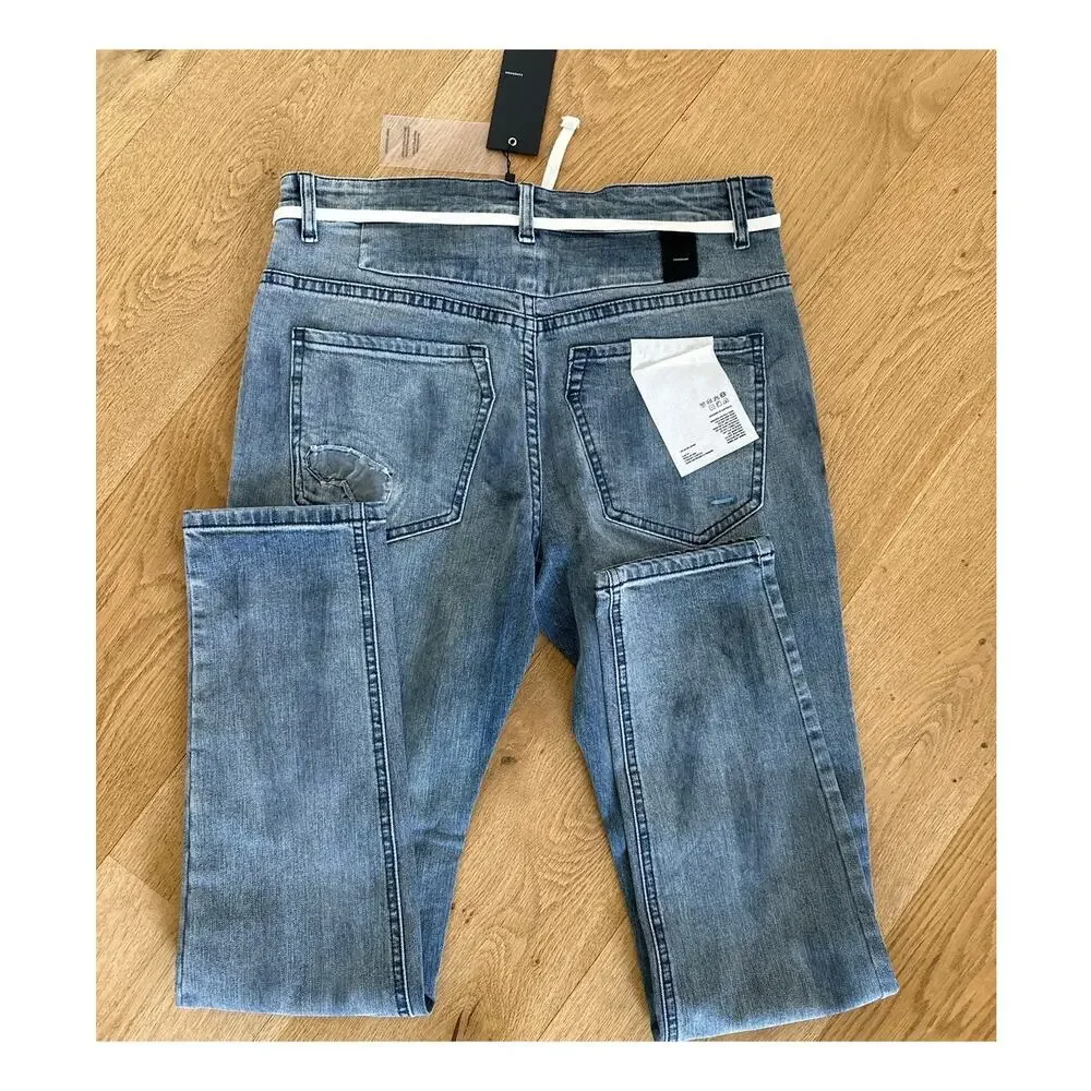 Zanerobe - Joe Blow Distressed Denim Jeans in Hailstorm Blue